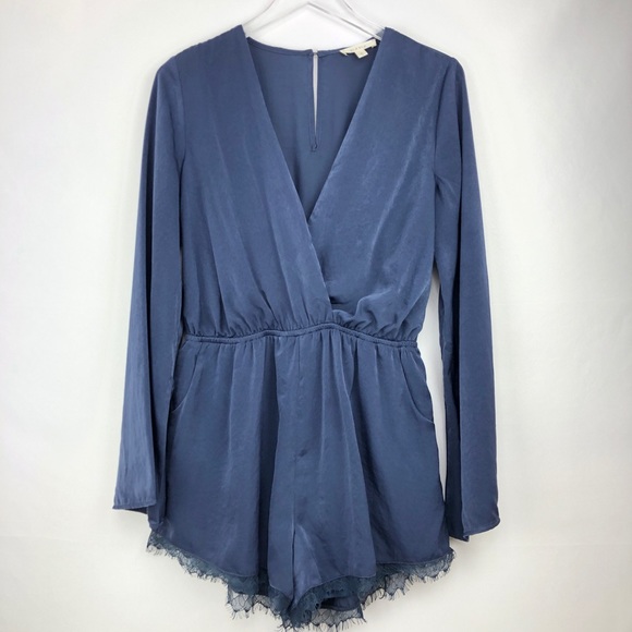 ILLA ILLA Dresses & Skirts - Illa Illa | Blue angel sleeves satin romper